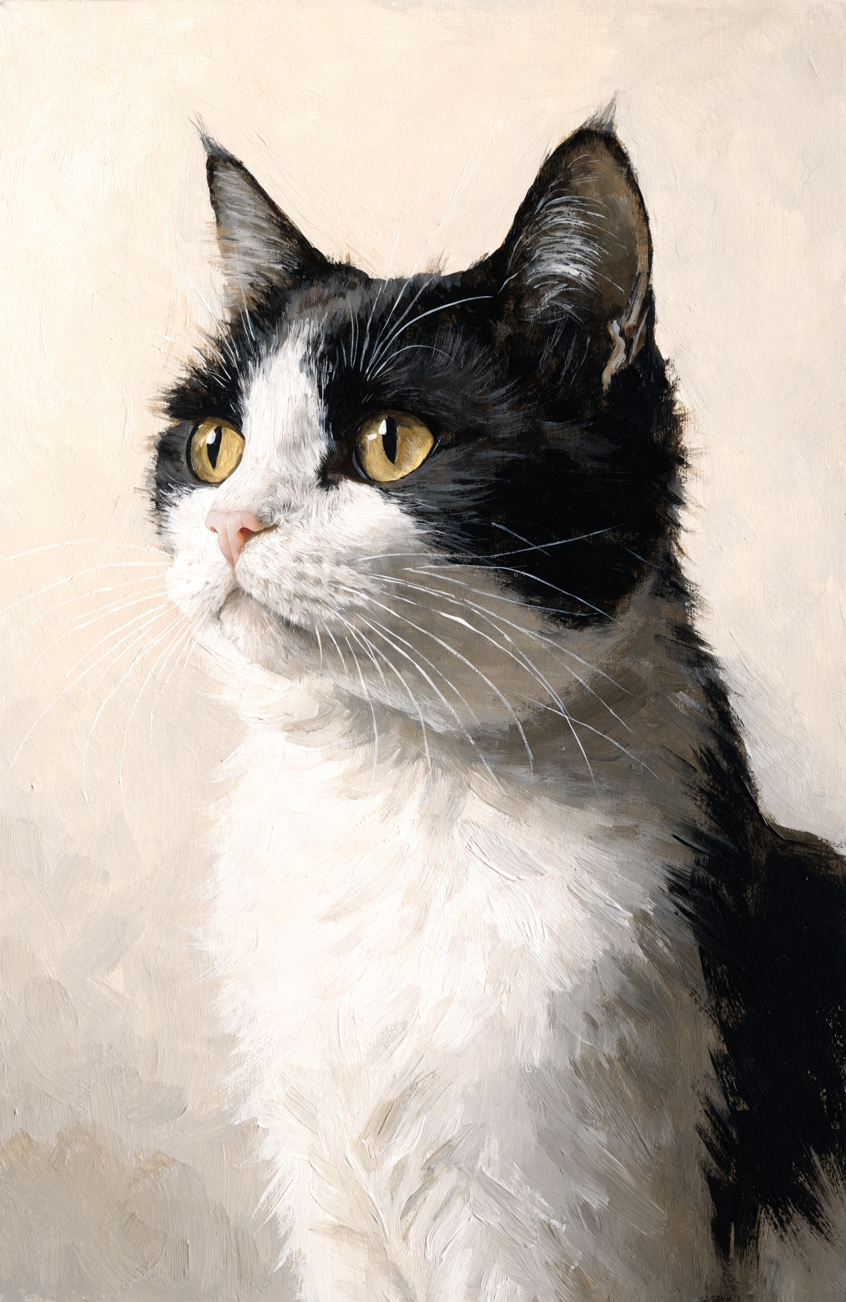 Beispiel-Portrait im Pfotengalerie-Stil — dein Tier wird nach deinem Foto gezeichnet: Erst Kaffee, dann Katze — personalisierte Katzen-Tasse